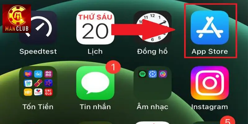 Tải app Manclub về điện thoại Iphone